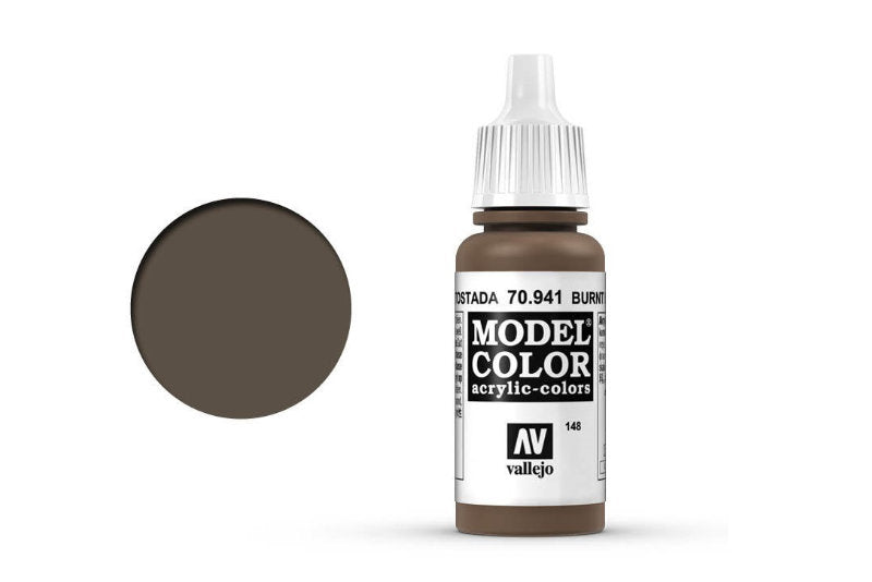 Vallejo Model Colour #148 Burnt Umber 17 ml Acrylic Paint