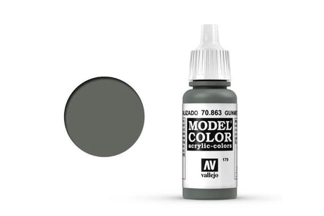 Vallejo Model Colour #179 Metallic Gunmetal Grey 17 ml Acrylic Paint