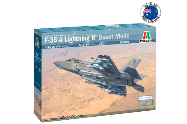 1:72 ITALERI LOCKHEED F-35A LIGHTNING II (Beast Mode) *Australian Decals*