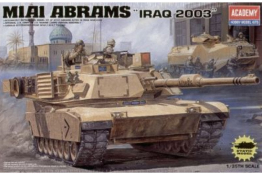 1:35 Academy M1A1 Abrams "Iraq 2003" Plastic Model Kit *Australian Decals*