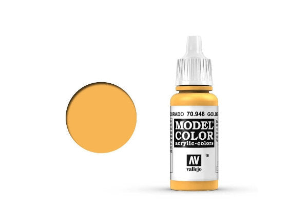 Vallejo Model Colour #016 Golden Yellow 17 ml Acrylic Paint