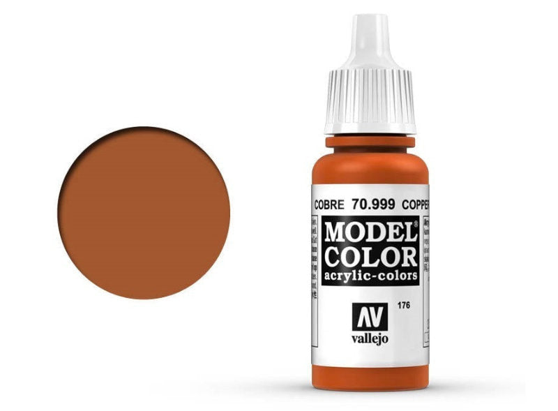 Vallejo Model Colour #176 Metallic Copper 17 ml Acrylic Paint [70.999]