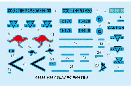 1:35 TRUMPETER ASLAV-PC PHASE 3 Plastic Model Kit *Australian Decals*