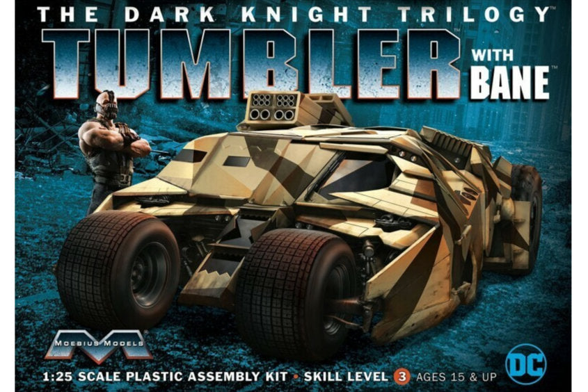 1:25 Moebius Batman: Dark Knight Armored Tumbler w/ Bane Plastic Model Kit